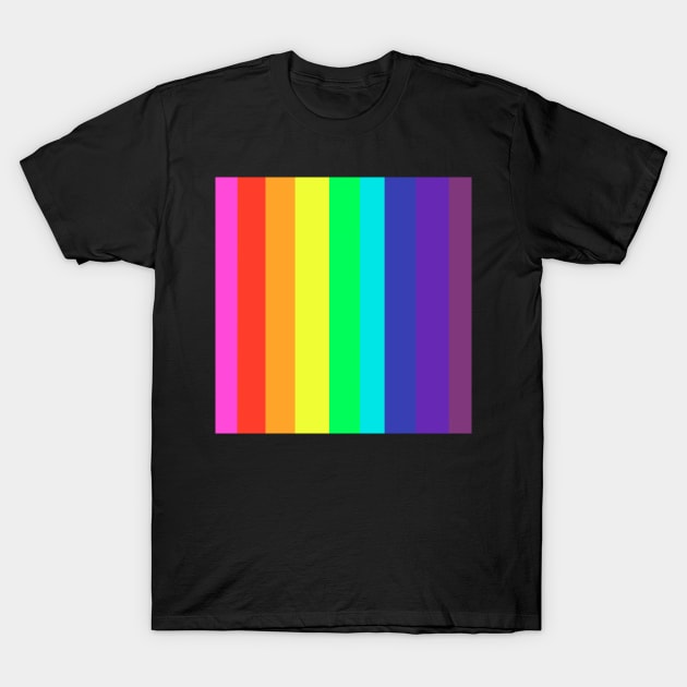 Retro rainbow stripes 2 T-Shirt by bettyretro